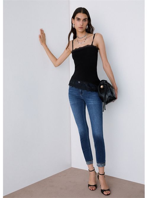 Jeans skinny con applicazioni LIU JO | UF6006D0305/79077